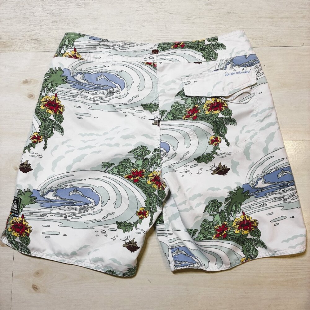RARE Quiksilver Sample Boardshorts | Vintage Surf Art | Size 32 - Picture 2 of 6